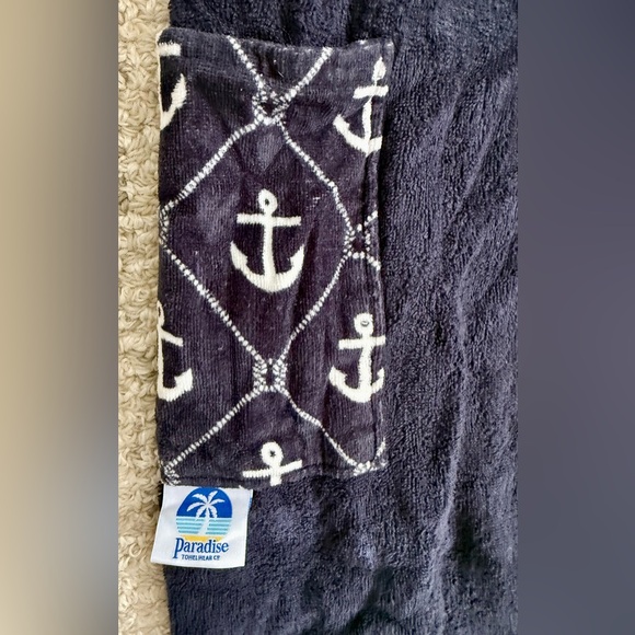 Nautical Anchor Kids Swim Coverup Pants - Navy - Picture 2 of 4